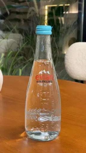 Evian sparkly water 